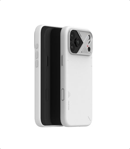 Aulumu CoolHyper A17 - Funda de piel vegana para iPhone 17 Pro Max, control de cámara, con aletas de refrigeración, comodidad de lujo, compatible con MagSafe, envoltura completa, color blanco