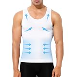 [Casey Kevin] コンプレッションウェア メンズ 加圧インナー タンクトップ アンダーシャツ 補正下着 スポーツ ランニング ジム 乳首隠し 通気メッシュ 吸汗速乾 かっこいい AK4307 ホワイト S
