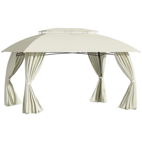 Outsunny 10' x 13' Outdoor Gazebo Patio Gazebo Canopy Beige