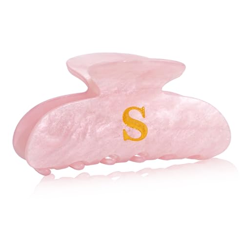 Image of Initial Cute Hair Clips - Pink Letter Elegant Hair Claw Clips, Glitter Claw Clips Durable Hair Clips, Wedding Gift, Bridesmaid Gifts, Birthday Gifts, Christmas Gift, Letter S