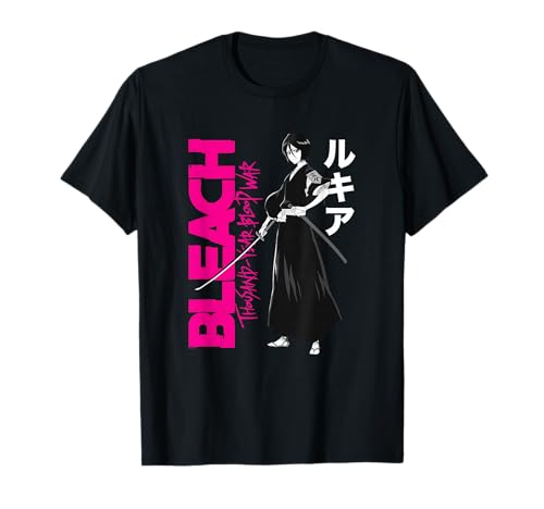 Bleach Thousand Year Blood War Rukia con Logotipo Grande Camiseta
