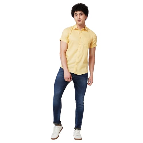 Image of Spykar Men's Regular Fit N /A Full Sleeve Solid Casual Shirts