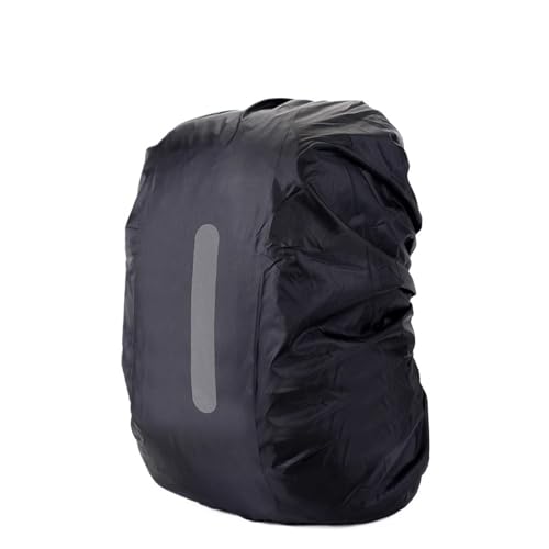 JTJIYN Reflective Waterproof Backpack Rain Cover Outdoor Sport Night Cycling Safety Light Case Bag Camping Hiking 10-70L for Hiking, Camping, Traveling(Black L)