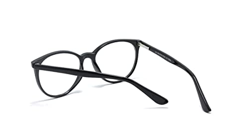 Óculos Armação Unissex Redondo Com Lentes Sem Grau Fy-133 Cor: Preto