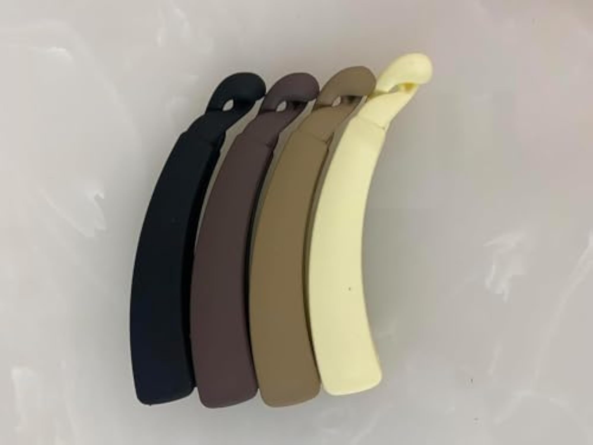 Women's 4pc Matte Finish Big Size Banana Hair Clip Set