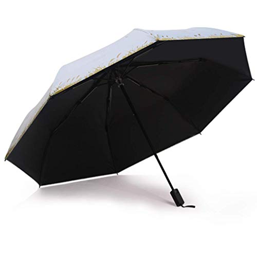Grand parapluie pliable femmes vinyle sanzhe robuste contre pluie soleil