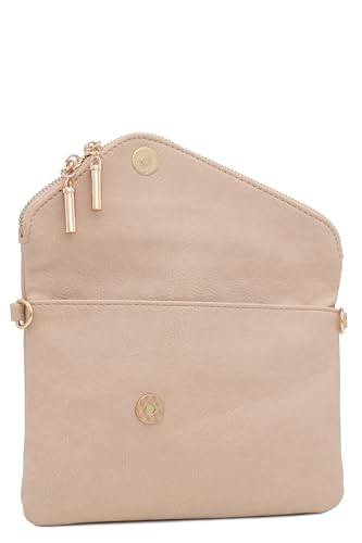 FashionPuzzle Envelope Wristlet Clutch Crossbody Bag with Chain Strap - Image 4