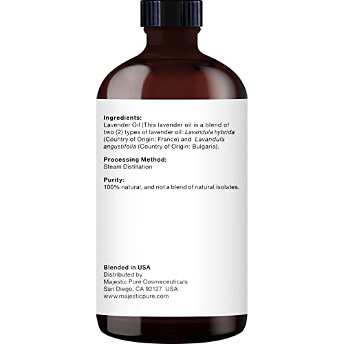 Majestic Pure Lavender Essential Oil With Therapeutic Grade, For Aromatherapy, Massage And Topical Uses, 4 Fl Oz #TOP2