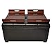Convenience Concepts Designs4Comfort Storage Ottoman with Trays, Dark Espresso