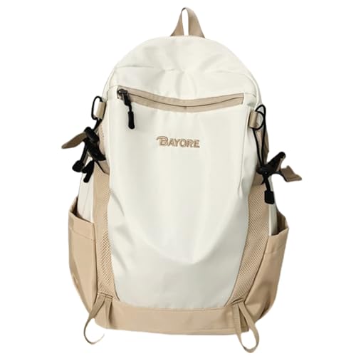 Sac à dos d'école de style coréen blanc en couleur contrastée