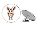 Funny Donkey Head Mascot Round Metal 0.75