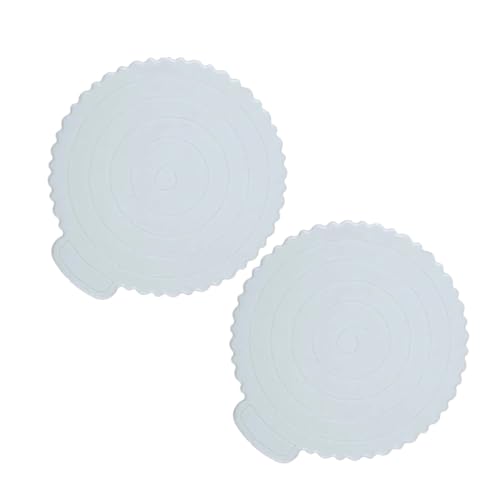 CHICAMPERA 2pcs Cake Board Reusable Baking Base for Birthday Wedding and Holiday Displays Smooth Easy to Clean Sturdy Cake Tray for All Occasions