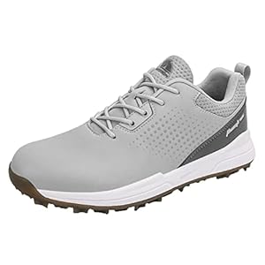 Golf Shoes with Spiked for Mens Breathable Waterproof Non-Slip Wide Fitting Big Size