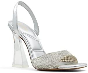 ALDO Women's Gienna Heeled Sandal, Silver, 9 | Image 1