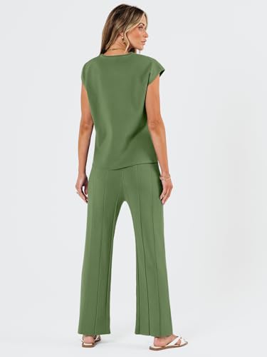 LILLUSORY 2 Piece Lounge Sets for Women Spring Vacation 2026 Summer Outfits Matching Two Pcs Knit Tracksuits Sweat Suits