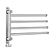 JSVER Porte-Serviettes Salle de Bain avec 4 Barres 180°Rotatives Sèche-Serviettes en Acier Inoxydable SUS304 34CM Porte Serviette Murale Sèche-Serviettes pour Salle de Bain Cuisine Lavabo- Argent