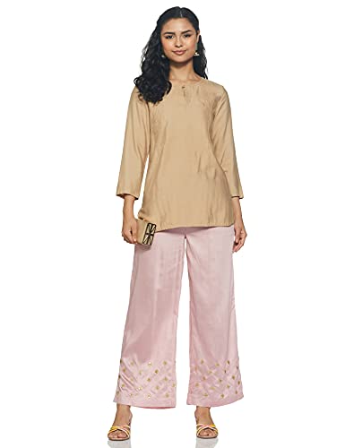 Image of Max Women's Embroidered Elasticated Regular Fit Palazzos