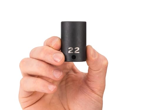 Image of TEKTON 3 /8 Inch Drive x 22 mm Semi-Deep 6-Point Impact Socket | SID14122
