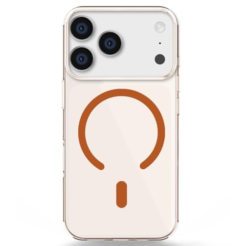 Image of GRIPP Aero Case Compatible with Mag-Safe for iPhone 17 Pro | 1.2mm Ultra-Slim, Anti-Yellowing, Anti-Slip Grip, Raised Edges, Scratch Resistant, Feather Light Transparent Tinted Back Cover - Orange