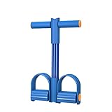 WXF Universal-Fitness Fußpedal Expander Bauchtrainer Sit-up Übungsgeräte Body Sculpture Bauch Trainer Spannseil Puller Band (Color : Blue)
