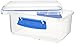 Sistema KLIP IT Rectangular Collection Food Storage Container, 33.8 oz./1 L, Clear/Blue