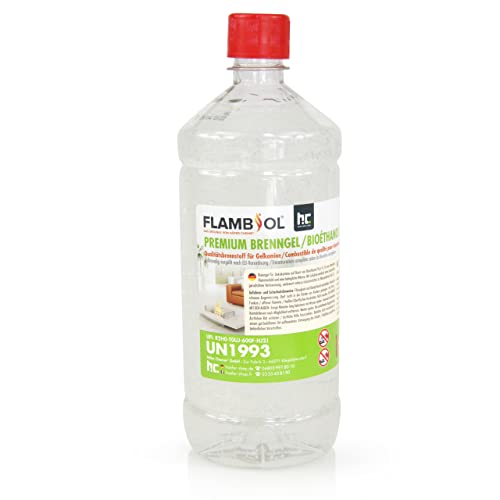 1 L FLAMBIOL® Premium Brenngel für Brenngel Dekofeuer, Lampe...
