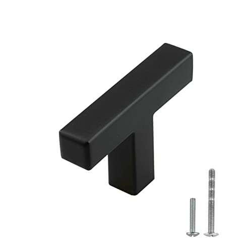 Modket Tirador negro mate – Pomo de 5 cm – Paquete de 10 modernos armarios de cocina puerta de cajón/aparador