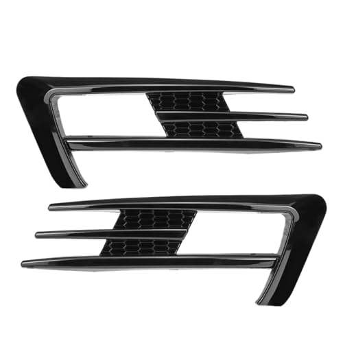 KLAUER Parrilla Parachoques Rejilla De Luz Antiniebla Delantera para Coche Luz Antiniebla Parachoques Inferior para VW para Golf 7 MK7 GTI 2014 2015 2016 2017 1 Par Rejillas Delanteras(Glossy Black)