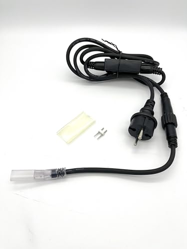 LEDZEIT - Profi Serie - Kit de accesorios, SOLO para Tira LED Profi Serie, con cable de alimentación, cable de entrada, conector, 1,7 M negro