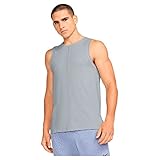 Camiseta deportiva sin mangas NIKE BV4036 M NK DF Tank Yoga Vest Mens lt Smoke Grey/White/Black M
