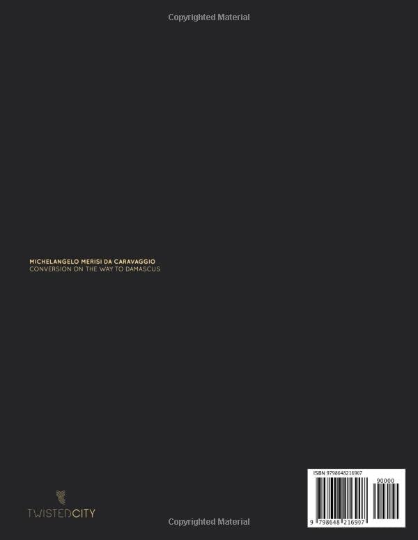 Caravaggio LARGE Notebook #10: Michelangelo Merisi da Caravaggio Notebook College Ruled to Write in 8.5x11" LARGE 100 Lined Pages - Image 2