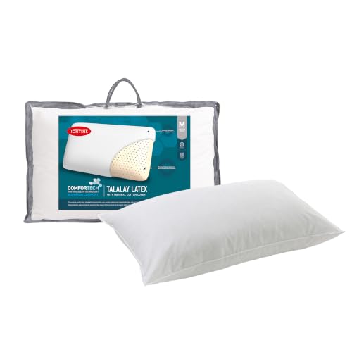 Tontine 40x60cm Comfortech Talalay Latex Cotton Pillow Medium Height Home Bed