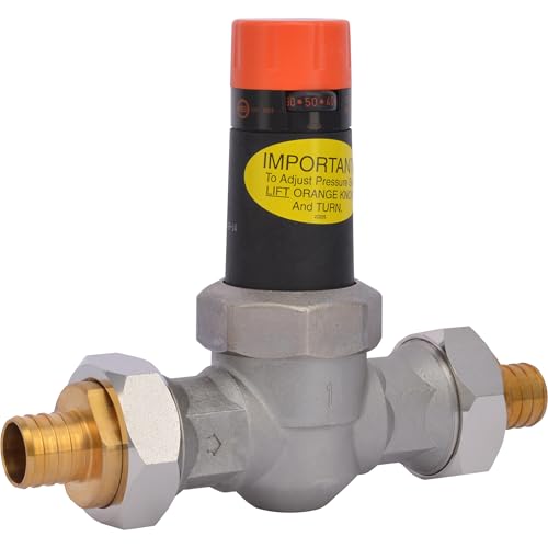 Cash Acme 1 Inch EB25 Crimp Double Union Pressure Regulating Valve (PRV), 45 PSI, 23140-0045 Brass