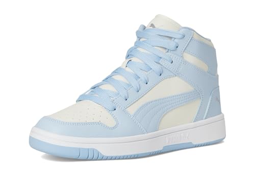Image of PUMA Women's Rebound Layup Mid Shoes, White-Haute Tropic-Silver AH25, 10.5