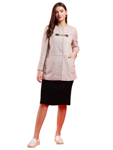Image of KOTTY Womens Cotton Blend Standard Length Elegant Style Coat - Classic Style with Modern Detailing