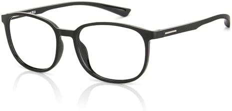 Lenskart Blu | Zero Power Bluecut & Antiglare Computer Eyeglasses | Black Full Rim Rectangle | For Men & Women | Large | LB E13739