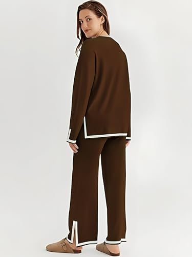 Image of Women's Winter Woolen Sweater with Pajama | Warm Winter Wear Cord Set | Woolen Tracksuit Loungewear Set