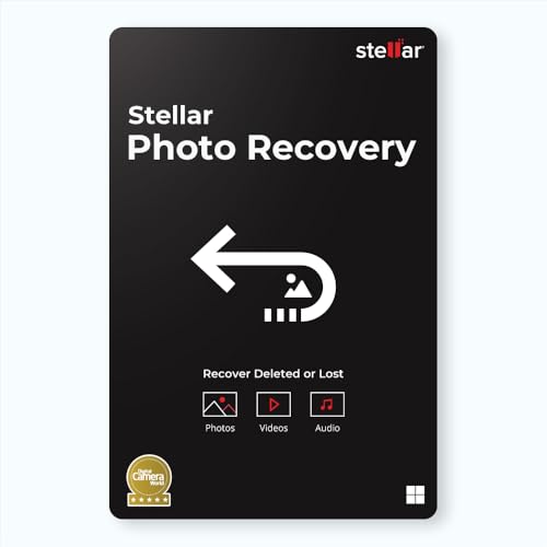 Stellar Photo Recovery Software | Windows | Restore Your Memories in a Click | 1 PC 1 Year Subscription | Keycard Delivery