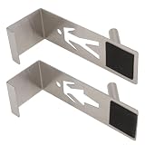 Beaupretty Ganci per Porta in Acciaio Inox, 12,3x4cm, Coppia