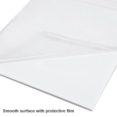 Image of 1 /4 inch Thick, ABS Plastic Sheet - 12 inch X 24 inch Thin Rigid Plastic Sheet,White - DIY Projects,Plastic Repair,Ideal for Signage, Displays, and Digital /Screen Printing (Matte & Textured) 1-Pack