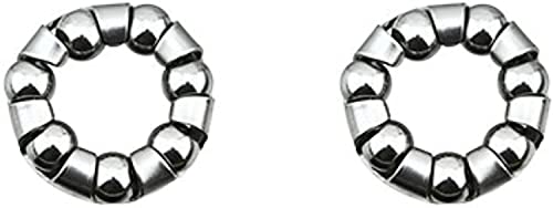 Cyclez Bicycle Front Hub Axle 3/8" X 140Mm Plus 2 Premium 1/4" X 7 Hub Axle Bearings Bundle Kit For Bmx, Mountain Bikes, Beach Cruiser And Tandem Bicycles, Made In Taiwan #TOP2