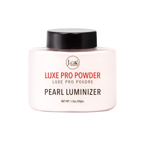 J.Cat Beauty Luxe Pro Makeup Setting Powder, Matte Finish, Helps Absorb Oil and Minimizes Pores, Suitable for Baking, Shade Pearl Luminizer, 1.5 Oz image 4