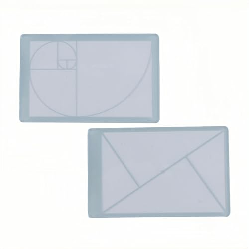 Orivin 2-teiliges Fotokompositionswerkzeug, Goldenes Dreieck + Fibonacci-Kompositionswerkzeuge, zum Fotografieren, Malen und Zeichnen, passt in die Brieftasche der Kameratasche