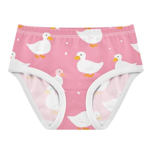 Wusikd White Duck Girls' Underwear Cotton Cute Girls Briefs Soft Toddler Underwear 2T