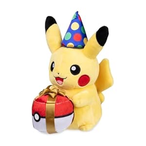 Pokémon Center: Birthday Pikachu Poké Plush – 9 in.