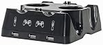 Chargeur de manette PS4, station de charge pour PS VR Move Motion et manette, station de charge rapide USB double & indicateur intelligent pour manette PS4 par CLING