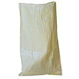 SKIR'CO 50 bolsas tejidas de polipropileno amarillo de 50 x 85 cm, bolsas amarillas tejidas de polipropileno para alimentos, escombros, residuos