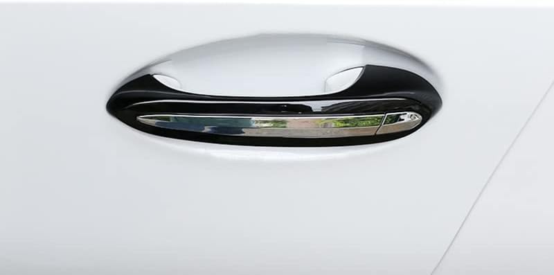 Miniatura 8 de Nuevas fundas protectoras de mango completo compatibles con BMW X5 G05 2019-2023 (OEM cubiertas de mango con bordes, plateado + borde de aspecto