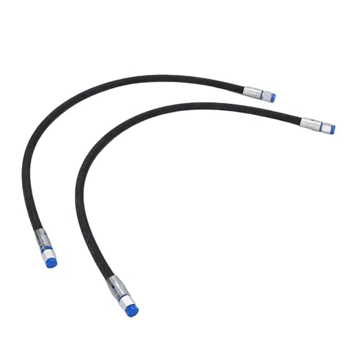 Image of 2PCS Excavator Diverter Valve Hoses for 1-2 ton Chinese Mini Excavator, 32 Inch Excavator Hydraulic Diverter Valve Flexible Hoses Fits M14 Hose, 1 /4in Interface, 60MPa 8702PSI