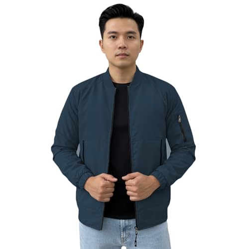Image of NINQ Winter Jacket - Windproof Poca Cloth with Fur, Zipped mandarin Collar, 2 Front Pockets & Side Arm Pocket, Casual & Sportswear jackets for men